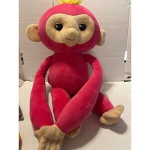 Fingerlings Bella Monkey Plush Stuffed Animal Pink Large 2018 WowWee Toy